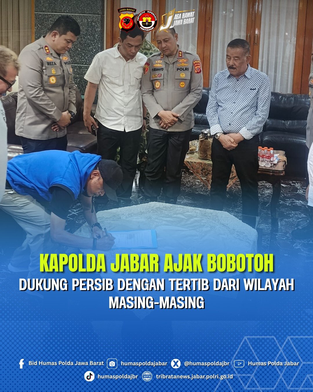 Kapolda Jabar Ajak Bobotoh Dukung Persib Dengan Tertib Dari Wilayah Masing-Masing