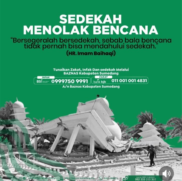 BAZNAS Sumedang Ajak Masyarakat Bersedekah Sebagai Ikhtiar Menolak Bencana